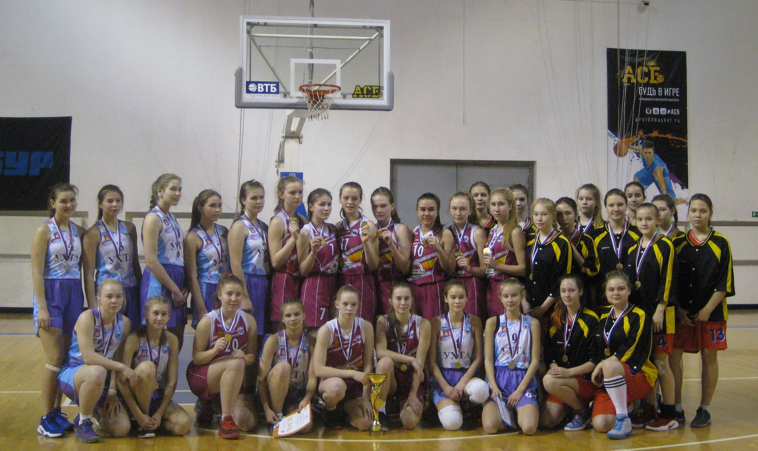 Ухтинские команды девушек и юношей стали серебряными призерами Первенства Коми по баскетболу